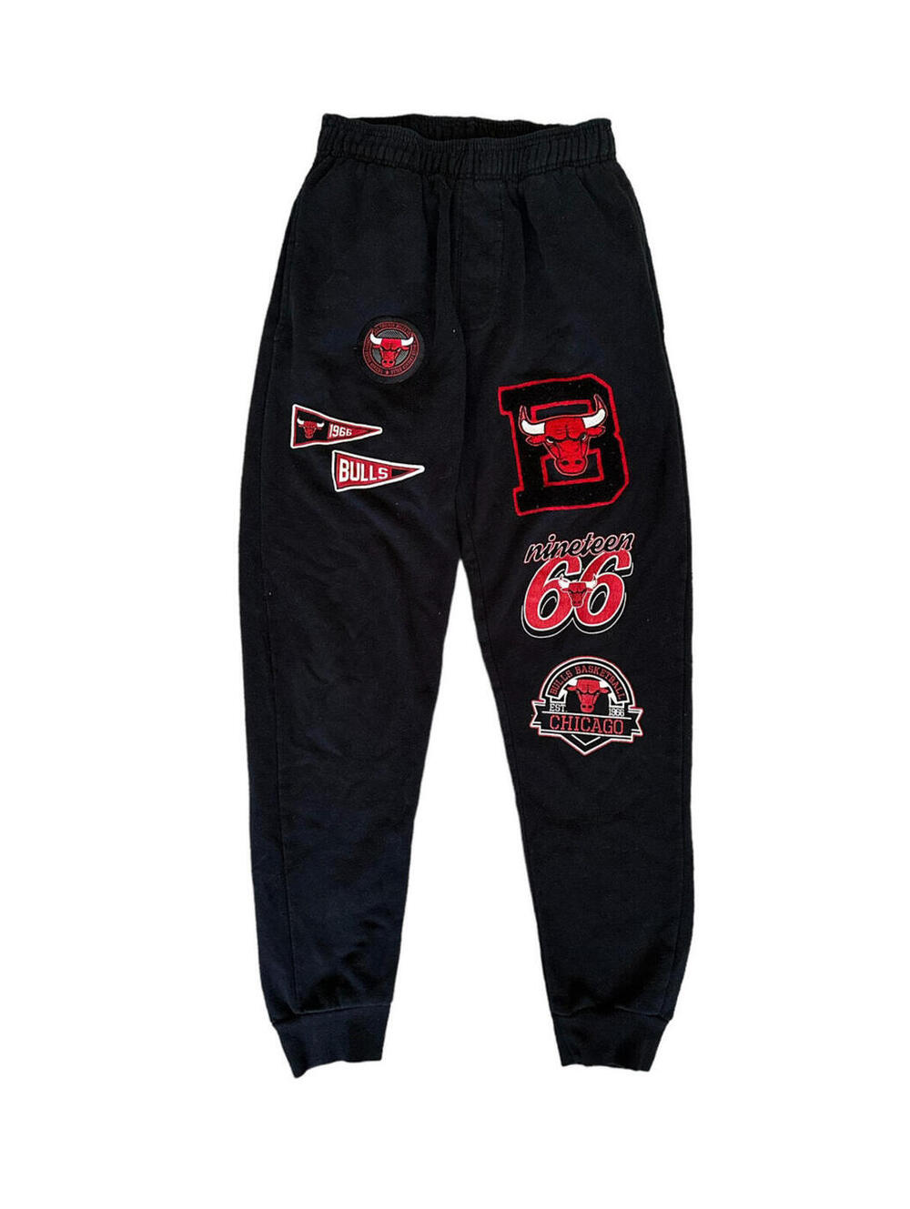 Chicago Bulls Sweatpants Men’s Black NBA Basketball Sport Jogger Size Medium